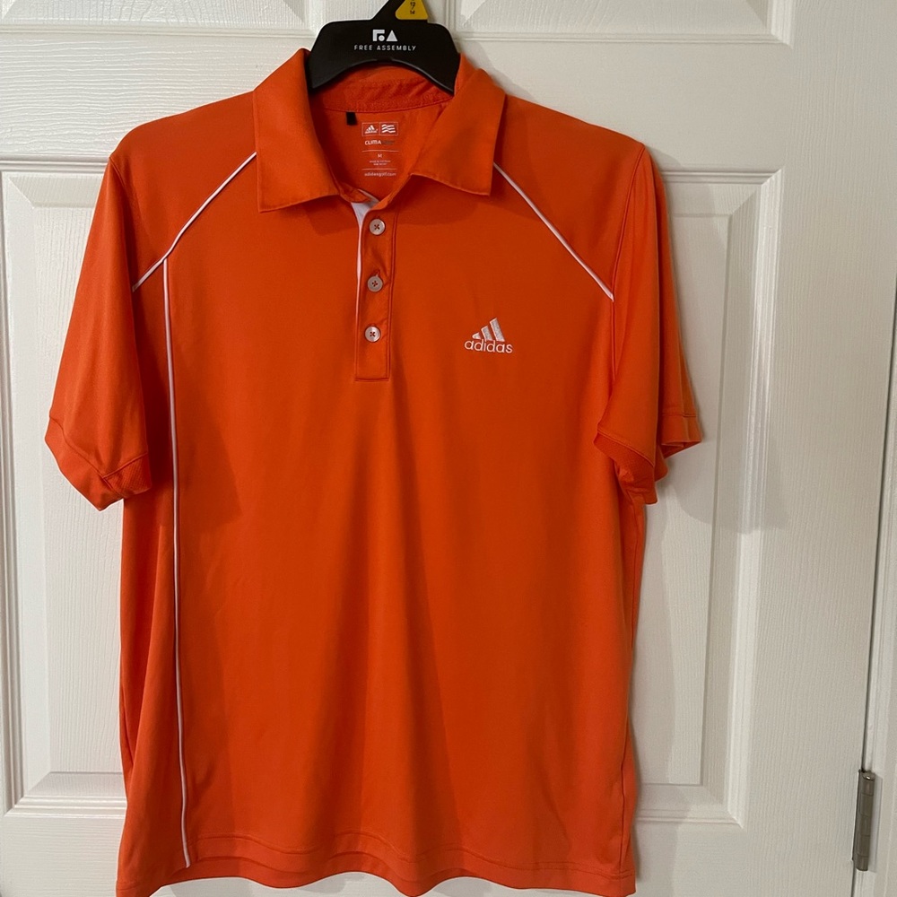 Adidas Men's Orange Polo Shirt